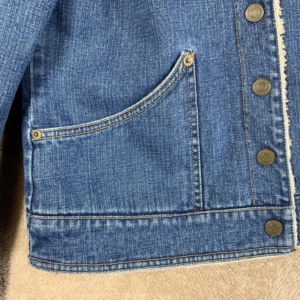 VTG Gap Kids‎ XXL Sherpa Lined Denim Jacket Chore Barn Coat EUC